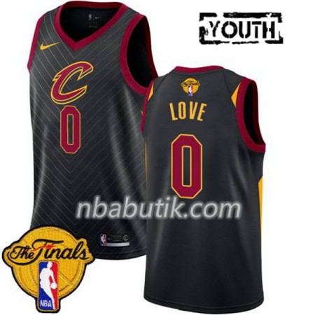 NBA Børn Trøje Cleveland Cavaliers Kevin Love 0 23 2018 NBA Finals Nike Sort Swingman